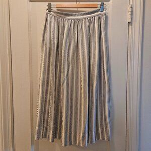 Temperley London Striped Silk Midi Skirt